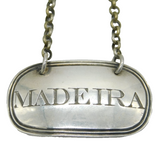 George III Sterling Silver Madeira Decanter Label Antique 1803 London