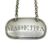 George III Sterling Silver Madeira Decanter Label Antique 1803 London