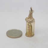 Sterling Silver Ship in a Bottle Charm Pendant Vintage c1970s