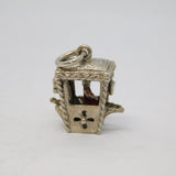 Sterling Silver Royal Carriage Opening Charm Pendant Vintage c1970