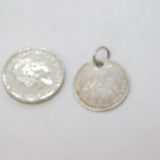 Sterling Silver Queen Victoria Threepence Coin Charm Pendant Antique 1886
