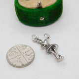Sterling Silver Ballerina Charm Pendant Vintage c1970