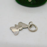 Sterling Silver & Enamel Little Butterfly or Moth Charm Antique c1920 Art Deco