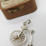Sterling Silver Pennyfarthing Bicycle by Nuvo Charm Pendant Vintage c1970