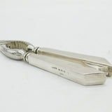 Pair of Sterling Silver Engine Turned Nutcrackers Antique 1936 Birmingham
