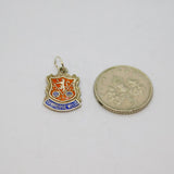 Sterling Silver Tunbridge Wells Enamel Shield Charm Pendant Vintage c1970s