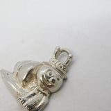 Sterling Silver King Caterpillar Charm Pendant Vintage c1970