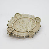 Victorian Sterling Silver Swallow Pattern Sweetheart Brooch Antique c1880's