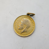 George V Sterling Silver WW1 1915 Threepence Coin Pendant Antique