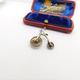 Sterling Silver Articulated Penny-farthing Bicycle Charm Pendant Vintage c1970
