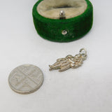 Sterling Silver Bagpipes Charm Pendant Vintage c1970