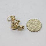 Sterling Silver Snake Charmer Charm Pendant Vintage c1970