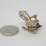 Sterling Silver Rocking Chair Charm Pendant Vintage c1970