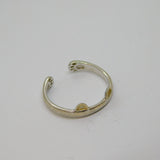 Sterling Silver Cat Inspired Open Back Studio Ring Vintage c1970 Size M 1/2