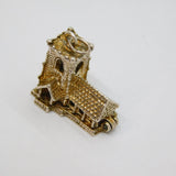 Sterling Silver Opening Church With Wedding Scene Charm Pendant Vintage c1970s