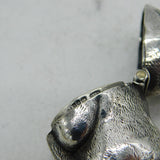 Sterling Silver Novelty Punch & Judy, Dog Toby Vesta Case Vintage London