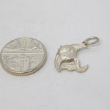 Sterling Silver Tropical Fish Charm Pendant Vintage c1970