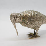 Edwardian Sterling Silver Curlew Bird Novelty Pill Box Antique 1902 Chester