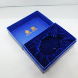 Blue Tooled Leather 'Bilston & Battersea Enamels' Box Vintage c1960