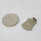Sterling Silver Enamel Warwick Shield Charm Pendant Vintage c1970