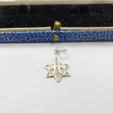 Sterling Silver Filigree Star Charm Pendant Vintage c1970