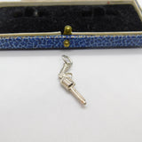 Sterling Silver Revolver Cowboy Charm Pendant Vintage c1970