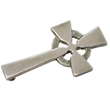 Ola M Gorie Sterling Silver Celtic Cross Brooch Pin Vintage 1964 Edinburgh