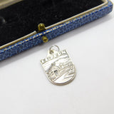 Sterling Silver Luzern Shield Charm Pendant Vintage c1970