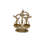 Sterling Silver Libra Weighing Scales Horoscope Charm Pendant Vintage c1970s