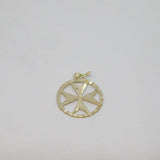 Sterling Silver Maltese Cross Charm Pendant Vintage c1970