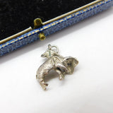 Sterling Silver Matador and Bull Charm Pendant Vintage c1970