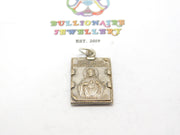 Silver Plated French Roman Catholic Lourdes Pendant Antique c1930 Art Deco