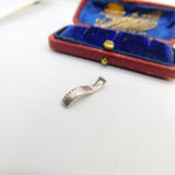 Sterling Silver Ripple Bar Drop Charm Pendant Vintage c1970
