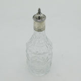 George III Sterling Silver Topped Cut Glass Sauce Bottle Antique c1760