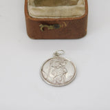 Sterling Silver St Christopher Travel Charm Pendant Vintage c1970