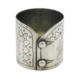 19th Century Russian Silver 'Bon Appetit' Novelty Napkin Ring Antique c1900s