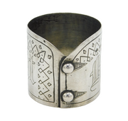 19th Century Russian Silver 'Bon Appetit' Novelty Napkin Ring Antique c1900s