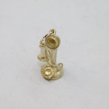Sterling Silver Old-Fashioned Telephone Charm Pendant Vintage c1970