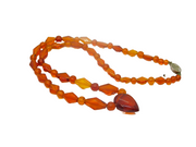 Baltic Amber Mixed Shapes Hand Strung Beaded Necklace Vintage c1990s