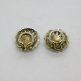 Pair of .800 Silver Marcasite Art Deco Flower Clip On Earrings Antique c1930
