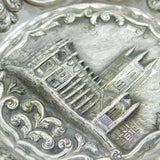Nathaniel Mills Sterling Silver Gloucester Cathedral Souvenir Dish Antique