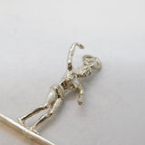 Sterling Silver Waterskiing Charm Pendant Vintage c1970s
