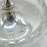 Sterling Silver & Cut Glass Honey Pot Vintage 1986 Birmingham