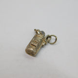 Sterling Silver Golf Bag With Clubs Charm Pendant Vintage c1970