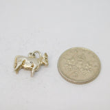 Sterling Silver Cow Charm Pendant Vintage c1970