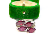 Sterling Silver Purple Crystal Set Dress Ring Vintage c1970 Size N 1/2