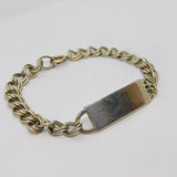 Sterling Silver Double Link Curb Identity Bracelet Hallmarked 1981 Birmingham