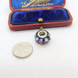 Sterling Silver Disco Ball Charm Pendant Vintage c1970