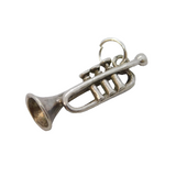 Sterling Silver Musical Trumpet Charm Pendant Vintage c1970s