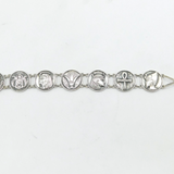 Egyptian Sterling Silver Historical Souvenir Bracelet Vintage c1970s